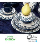 Juego De Vajilla Platos Decorados Energy Oxford 18 P